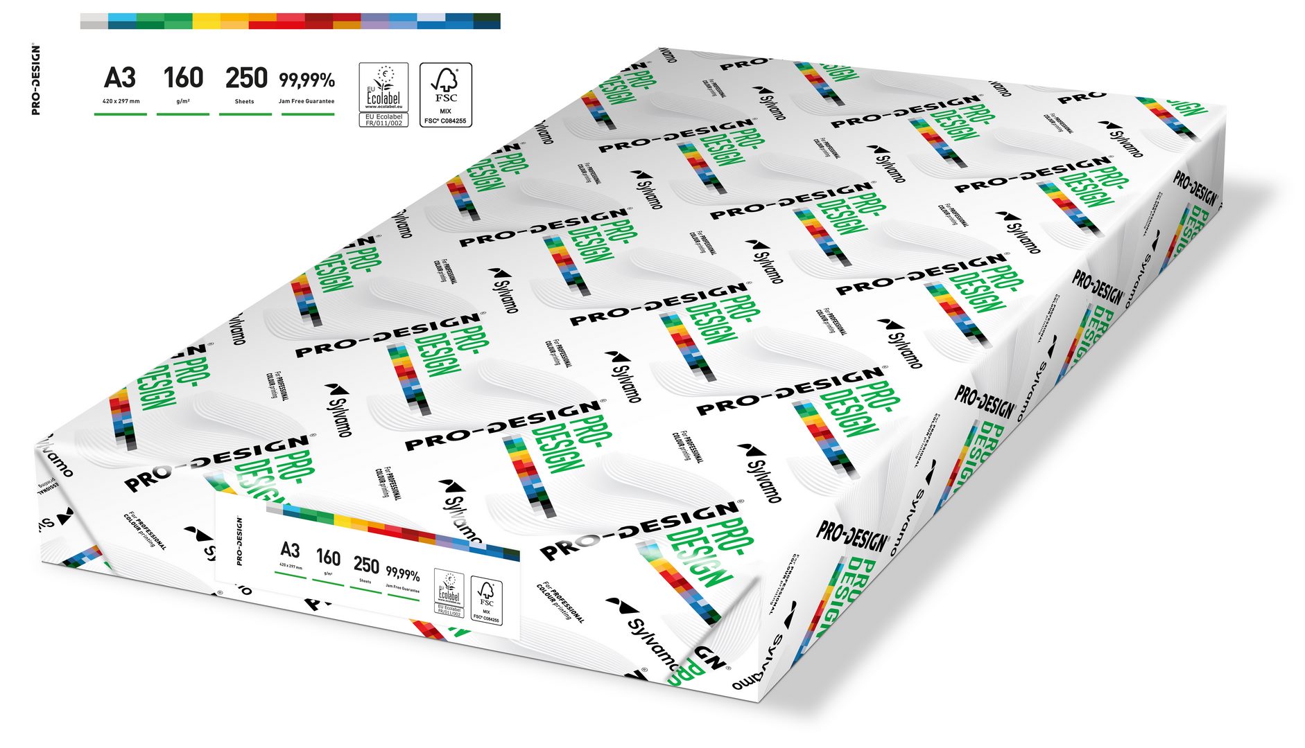 Papier ksero satynowy A3 160g Pro Design 250ark. 168 CIE